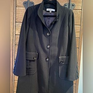 Woman’s black wool Laundry coat! Size 14
